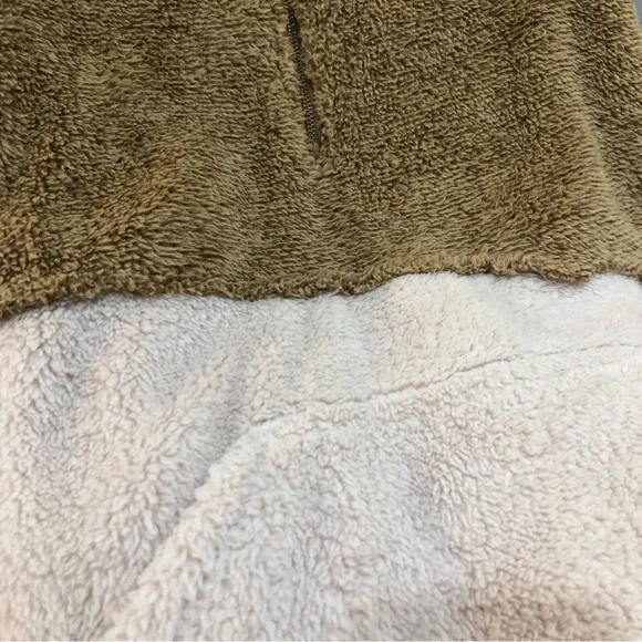 NEW Oversized Long Sleeve Teddybear Sherpa Half Quarter Zip Pullover - Picture 3 of 5